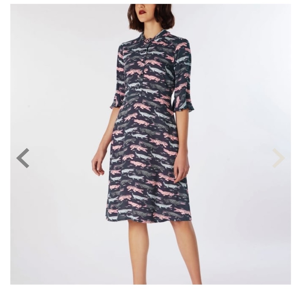 Cath Kidston crocodile button down dress 🐊